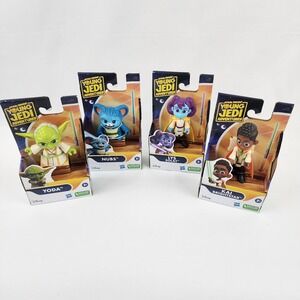Star Wars Young Jedi Adventures lot of 4 Yoda, Kai, Lys, and‎ Nubs Hasbro